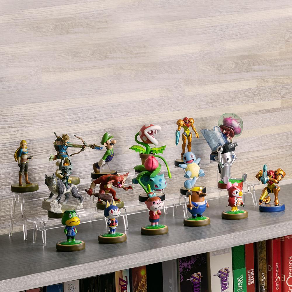 Display Shelves for game consoles & figurines 2 - Tier Rizers acrylic | Rose Colored Gaming - 9