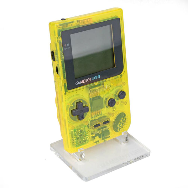 Display stand for Nintendo Game Boy Light handheld console - Frosted Clear | Rose Colored Gaming