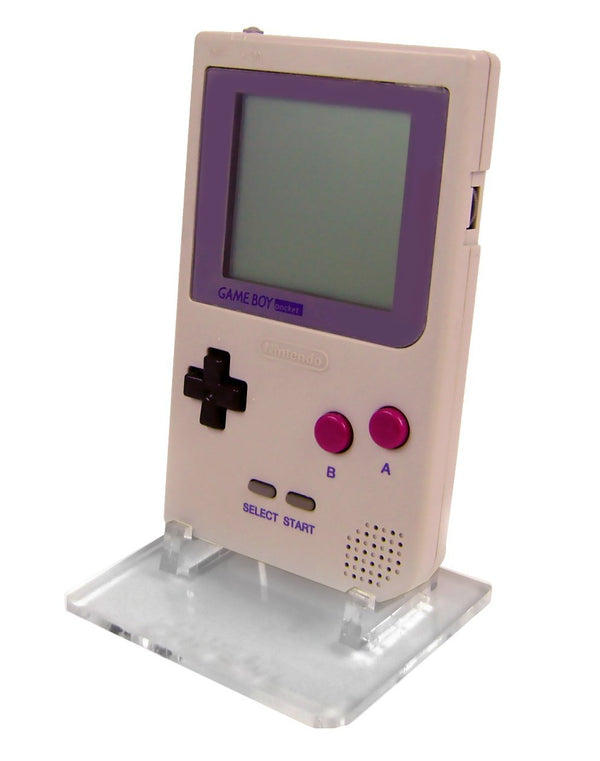 Display stand for Nintendo Game Boy Pocket handheld console - Crystal Black | Rose Colored Gaming
