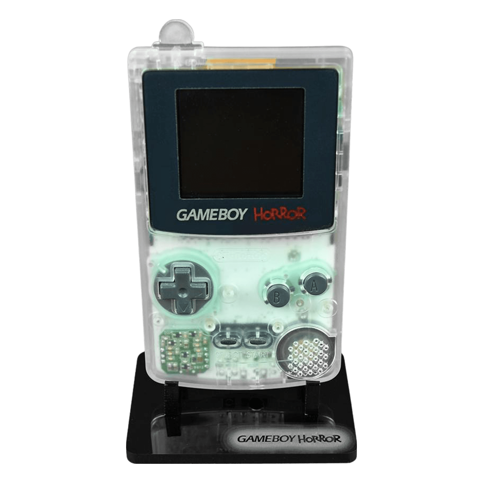 Display stand for Nintendo GameBoy Horror console - Crystal Black | Rose Colored Gaming - 1