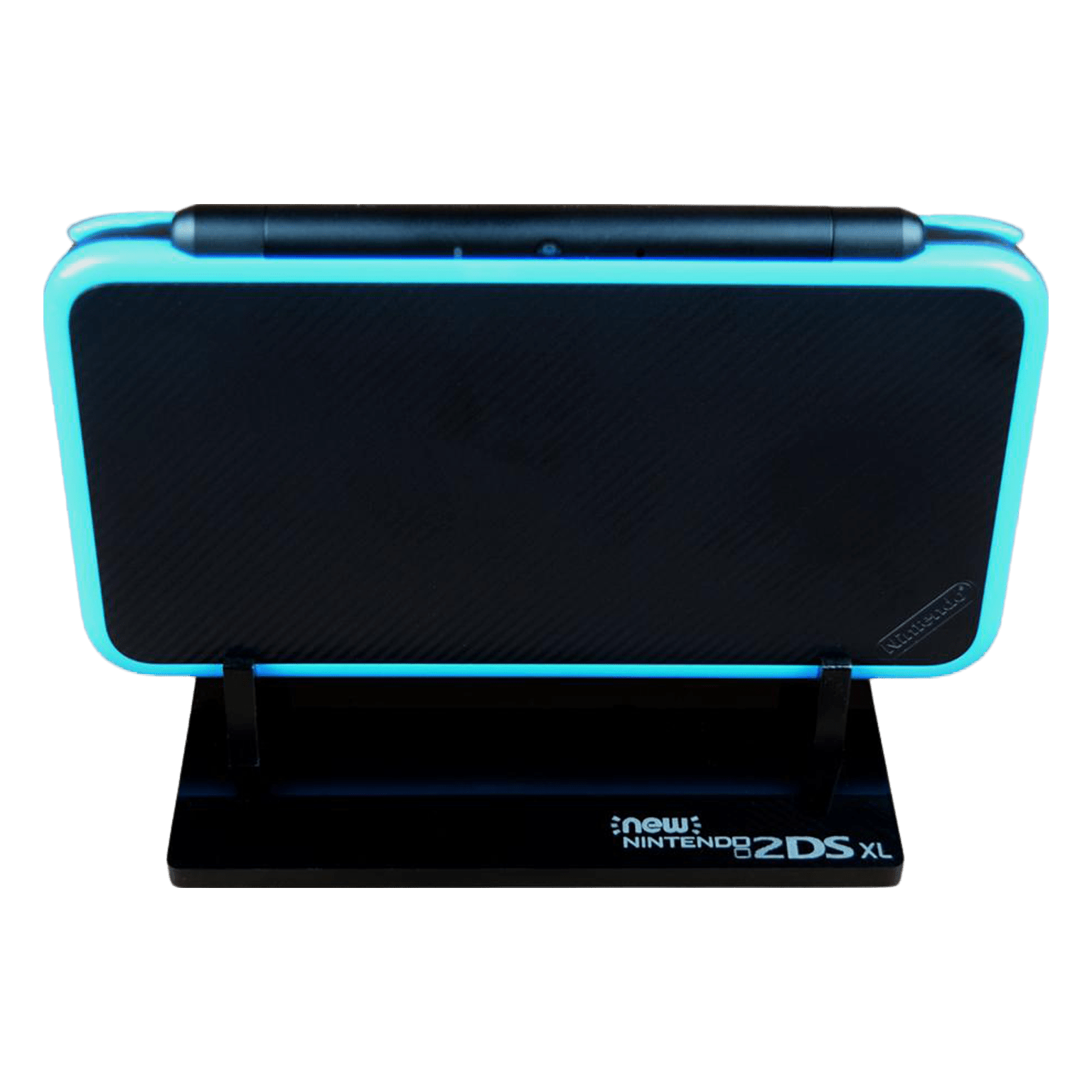 Display stand for Nintendo New 2DS XL handheld console - Crystal Black | Rose Colored Gaming - 1