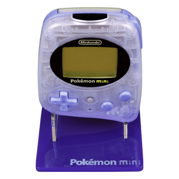 Display stand for Nintendo Pokemon Mini handheld console - Smoochum Purple | Rose Colored Gaming