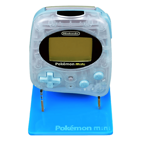 Display stand for Nintendo Pokemon Mini handheld console - Wooper Blue | Rose Colored Gaming