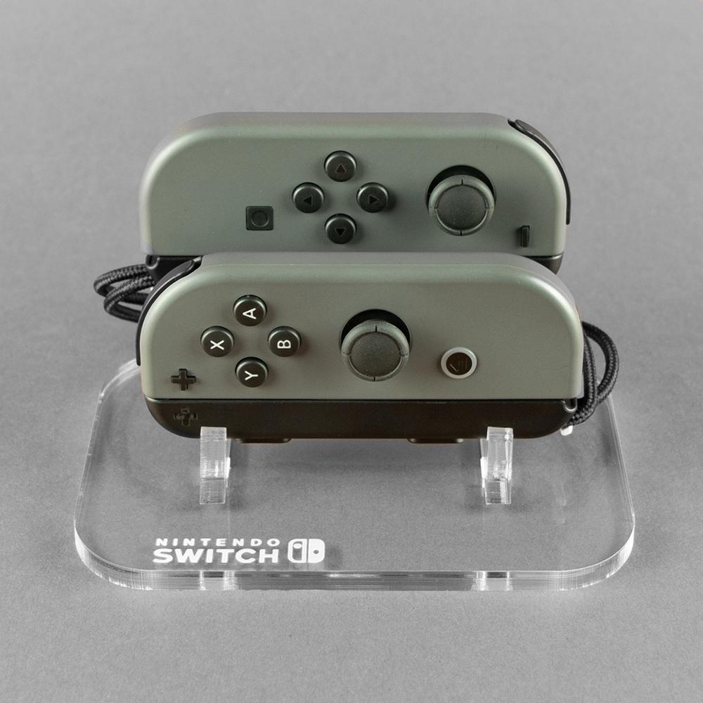 Display stand for Nintendo Switch Joy - Con controller DUO - Frosted Clear | Rose Colored Gaming - 1