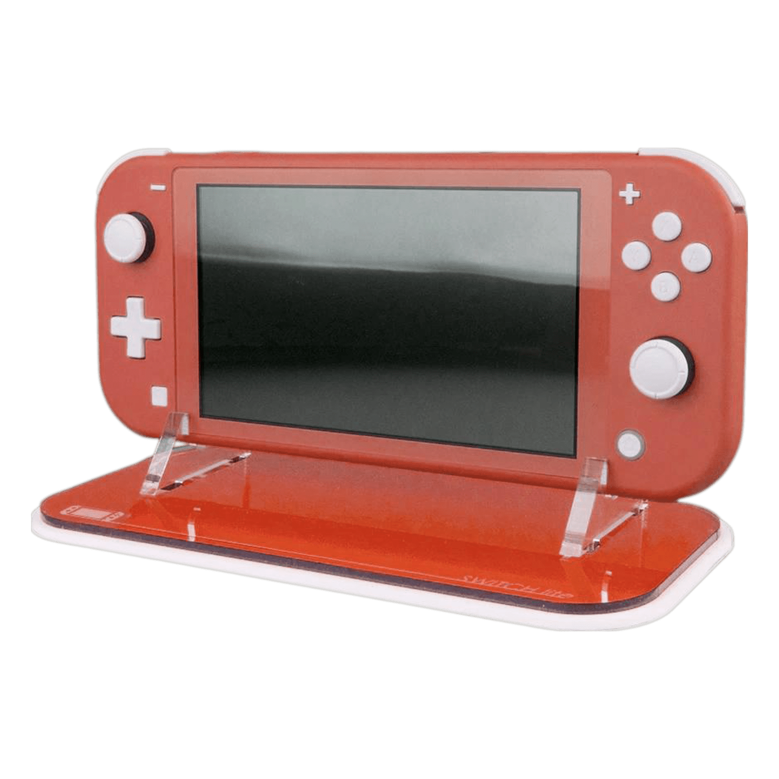 Display stand for Nintendo Switch Lite handheld console - Coral | Rose Colored Gaming - 1