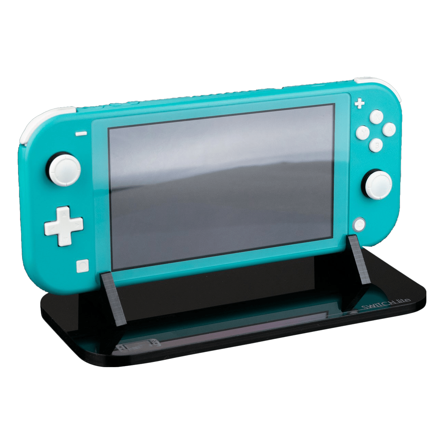 Display stand for Nintendo Switch Lite handheld console - Crystal Black | Rose Colored Gaming - 1