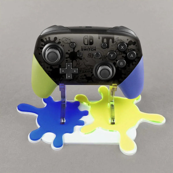 Display stand for Nintendo Switch Pro controller - Splatoon 3 Edition | Rose Colored Gaming