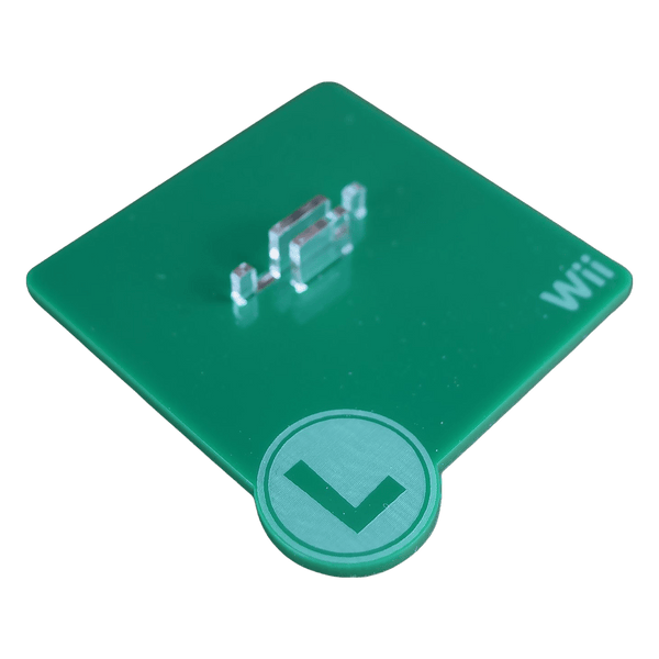 Display stand for Nintendo Wiimote controller - Luigi Edition | Rose Colored Gaming
