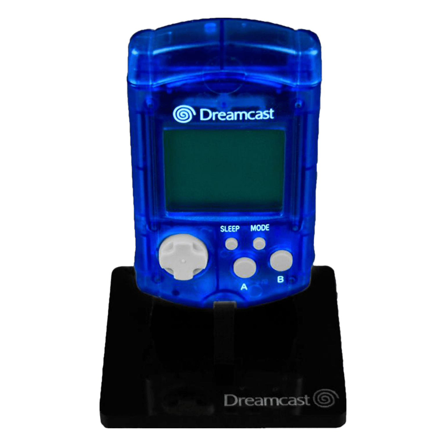 Display stand for Sega Dreamcast VMU handheld console - Crystal Black | Rose Colored Gaming - 1