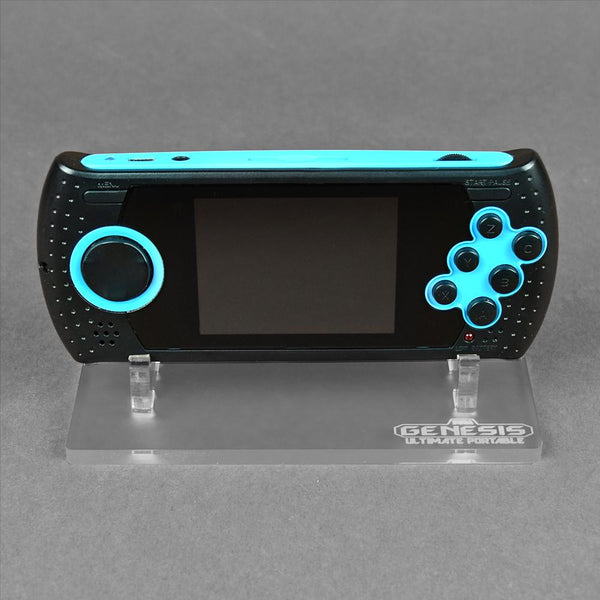 Display stand for Sega Genesis Ultimate Portable handheld console - Frosted Clear | Rose Colored Gaming