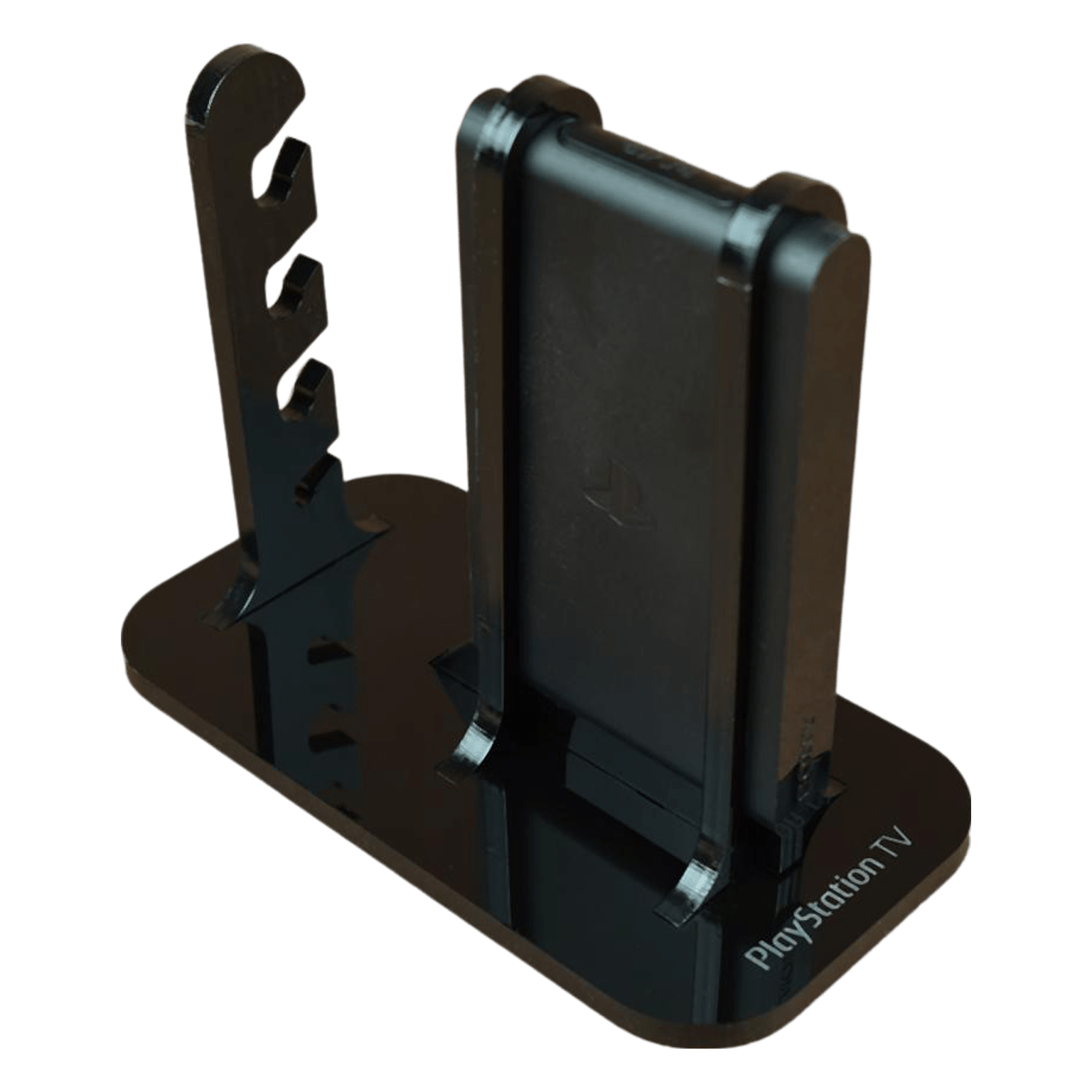 Display stand for Sony PlayStation TV - Crystal Black | Rose Colored Gaming - 1