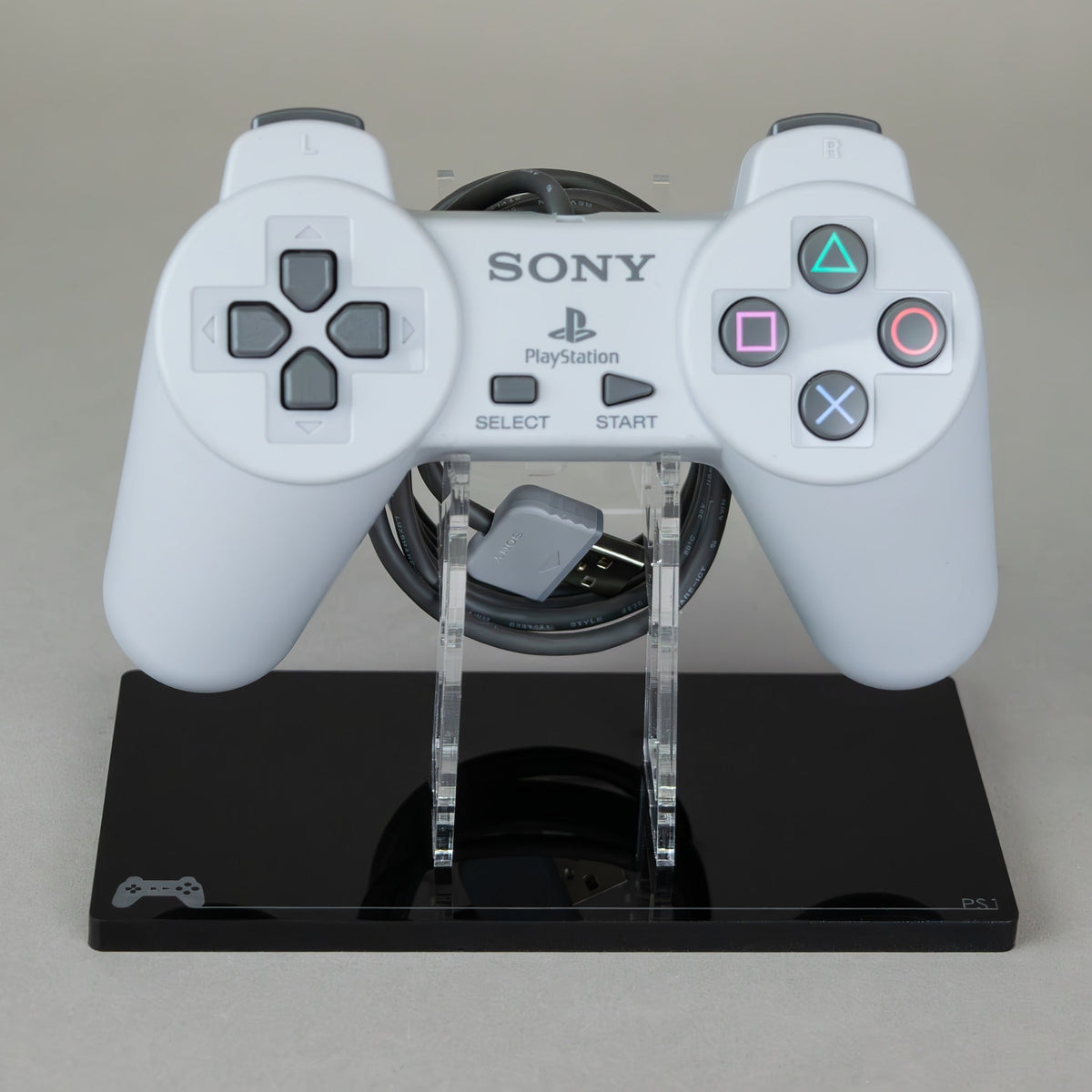 Display stand for Sony PS1 controller - Crystal Black | Rose Colored Gaming