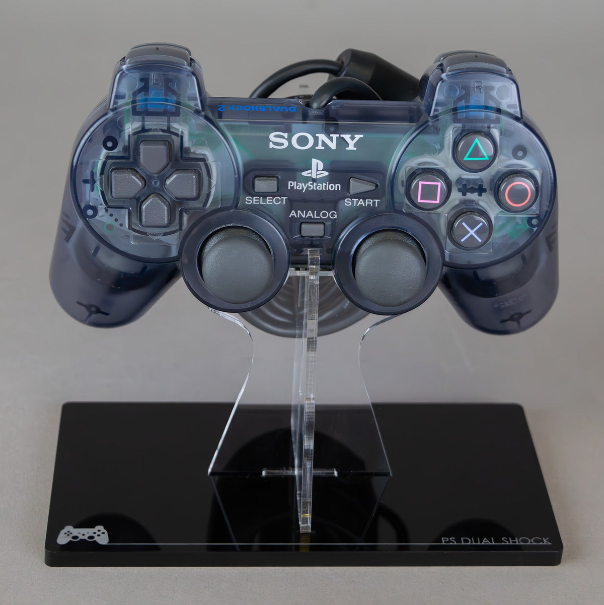 Ps2 Led Stand Display stand for Sony PS2 controller - Crystal Black | Rose Colored Gaming