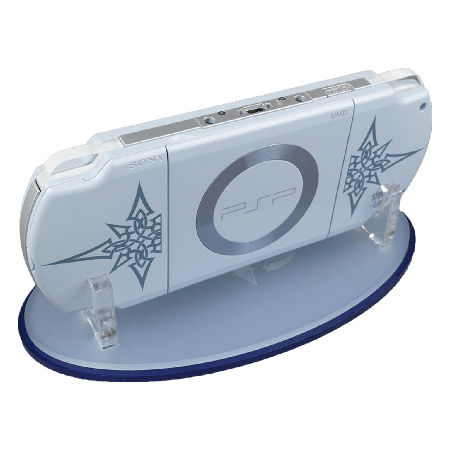 Display stand for Sony PSP console Star Ocean Edition - Frosted Blue | Rose Colored Gaming - 3