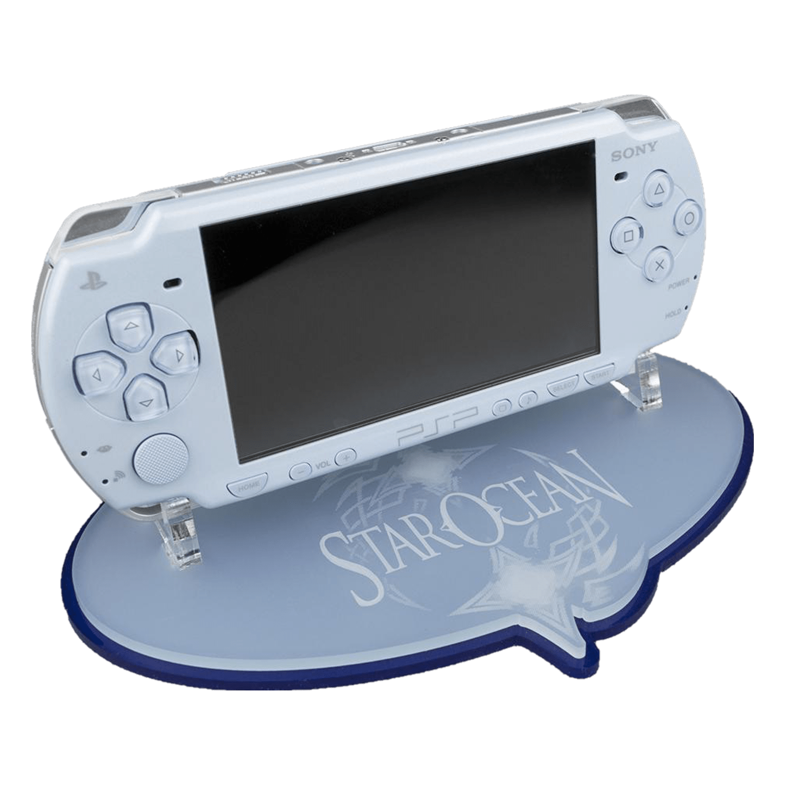 Display stand for Sony PSP console Star Ocean Edition - Frosted Blue | Rose Colored Gaming - 2
