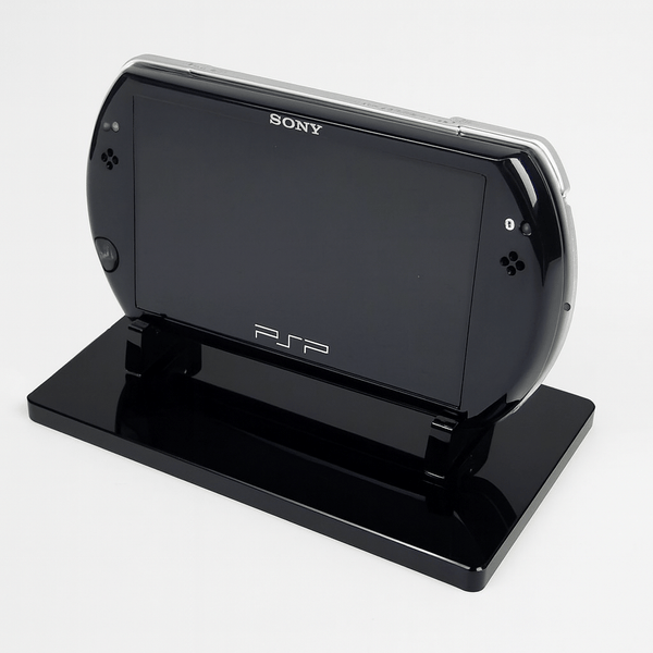Display stand for Sony PSP Go handheld games console - Crystal Black | Rose Colored Gaming
