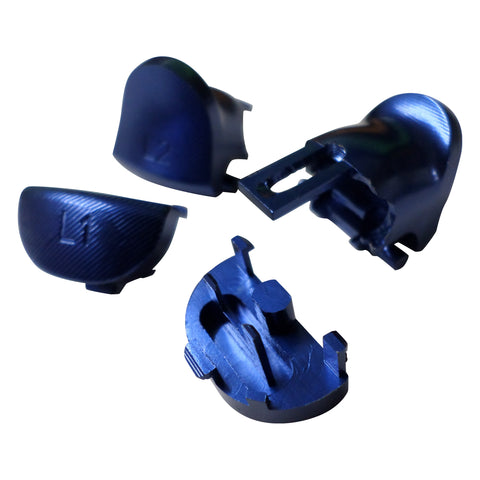 Metal Aluminium Trigger & Shoulder Buttons For PS4 Pro JDM-040 Controllers - Blue | ZedLabz