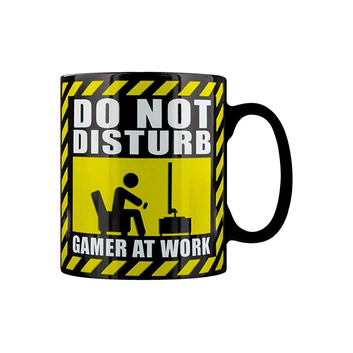 Do not disturb gamer at work black ceramic mug 11oz 315ml | Pyramid