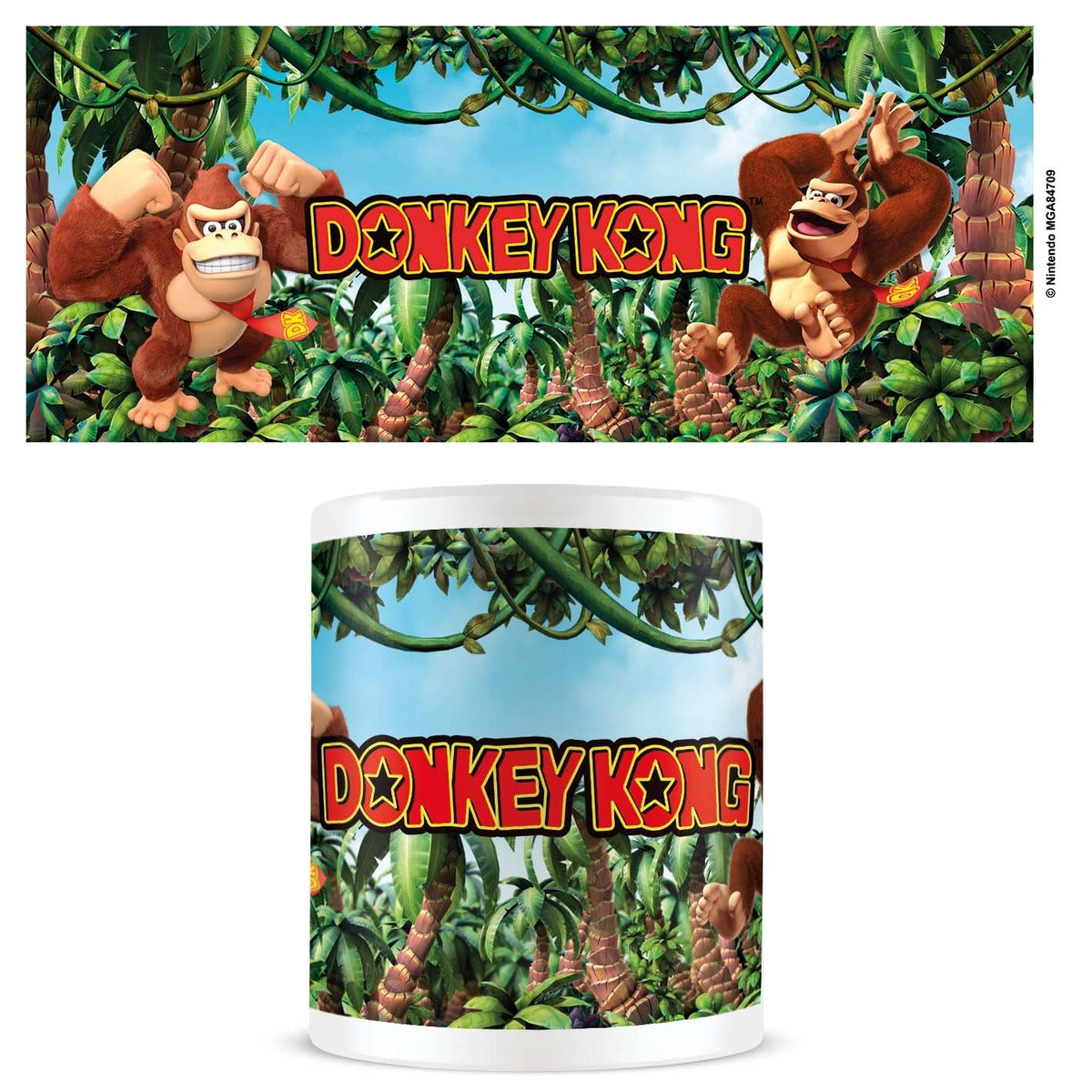 Donkey Kong 3D jungle official mug 11oz/315ml white ceramic | Pyramid - 2