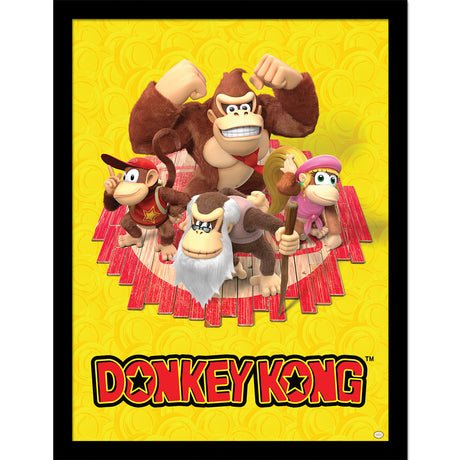 Donkey Kong The Kongs framed collector print 30 x 40cm | Pyramid