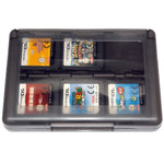 Game case holder for Nintendo 3DS, 2DS & DS game cartridges box travel 24 in 1 storage - Black | ZedLabz