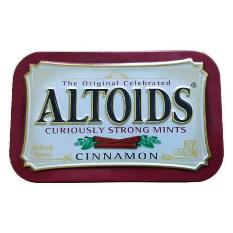 Laser cut & etched empty Altoids mint tin housing case For MintiPi Lite console - Red wine | Helder Game Tech