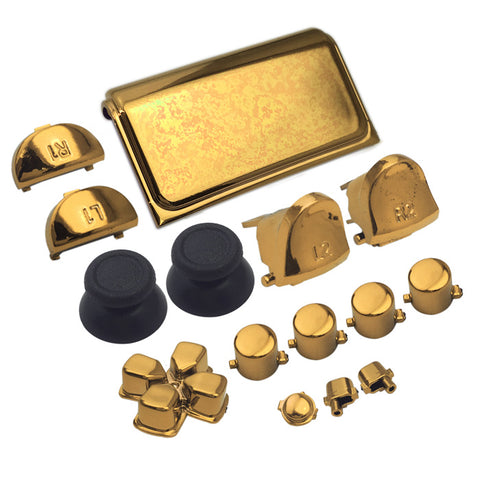 Replacement Button Set For Sony PS4 Slim Controllers - Gold | ZedLabz