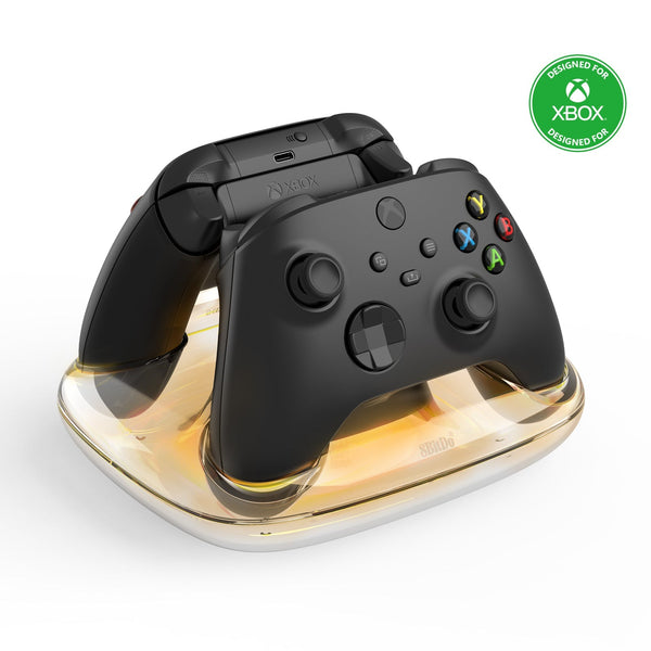 Dual Charging Dock for Xbox wireless controllers with 2 battery packs - officially licensed - Black | 8BitDo - 1
