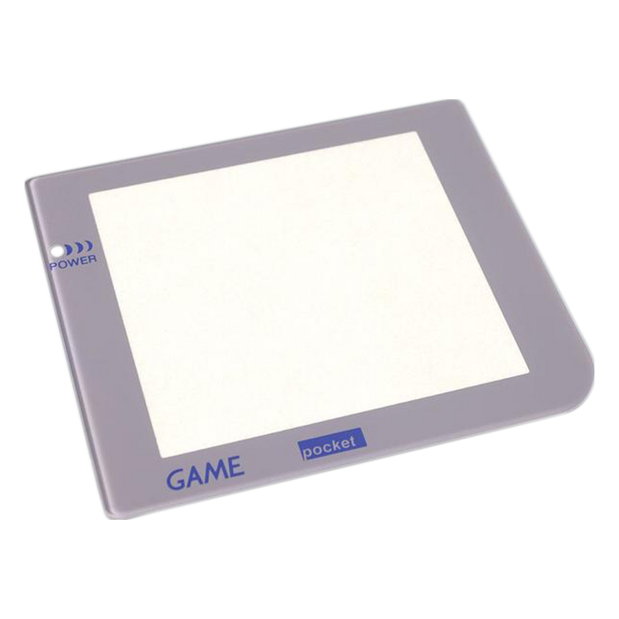 Glass lens screen for Nintendo Game Boy Pocket Retro Pixel IPS LCD screen modded console - With LED Hole Light Grey | Funnyplaying