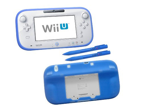 Protect and play set for Nintendo Wii U Protect & Play inc. Protective soft silicone skin with Stylus – Blue | Venom