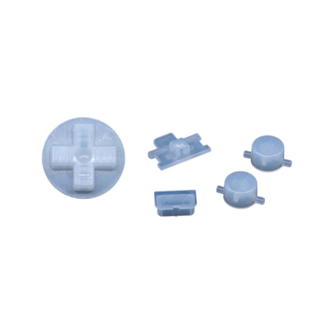 Button Set For Original Game Boy DMG 01 - Clear White | Retro Modding