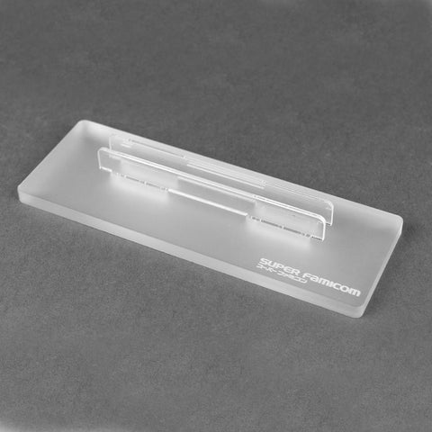 Cartridge display stand for Nintendo Super Famicom cart - Frosted Clear | Rose Colored Gaming