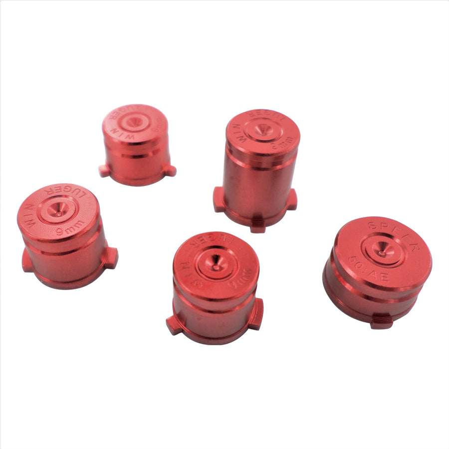 Aluminium Metal Bullet Button Set For Xbox One Controllers - Red | ZedLabz
