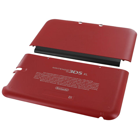 ZedLabz top & bottom cover plates kit for Nintendo 3DS XL console (old 2012) - red