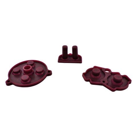 Conductive Silicone Button Contacts For Nintendo Game Boy Advance - Maroon Red | ZedLabz