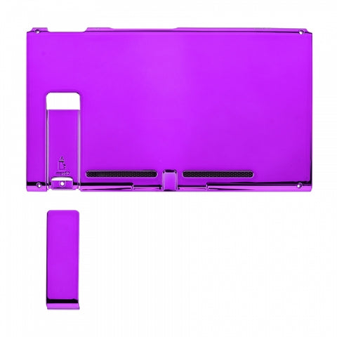 Housing shell for Nintendo Switch console back plate with kickstand hard cover - Chrome Purple | ZedLabz