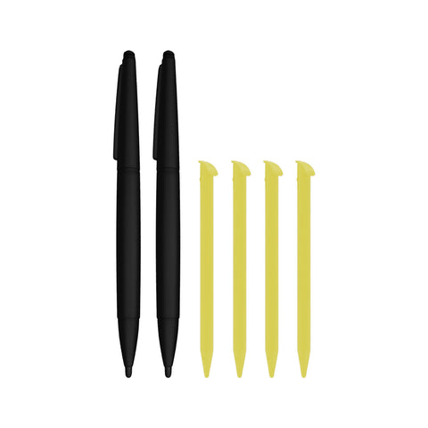 Replacement Standard & XL Stylus Pen Pack For 2015 Nintendo New 3DS XL - 6 Pack Yellow | ZedLabz