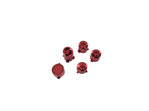 Button set for Microsoft Xbox One 1537 controller ABXY inc guide replacement - Chrome Red | ZedLabz
