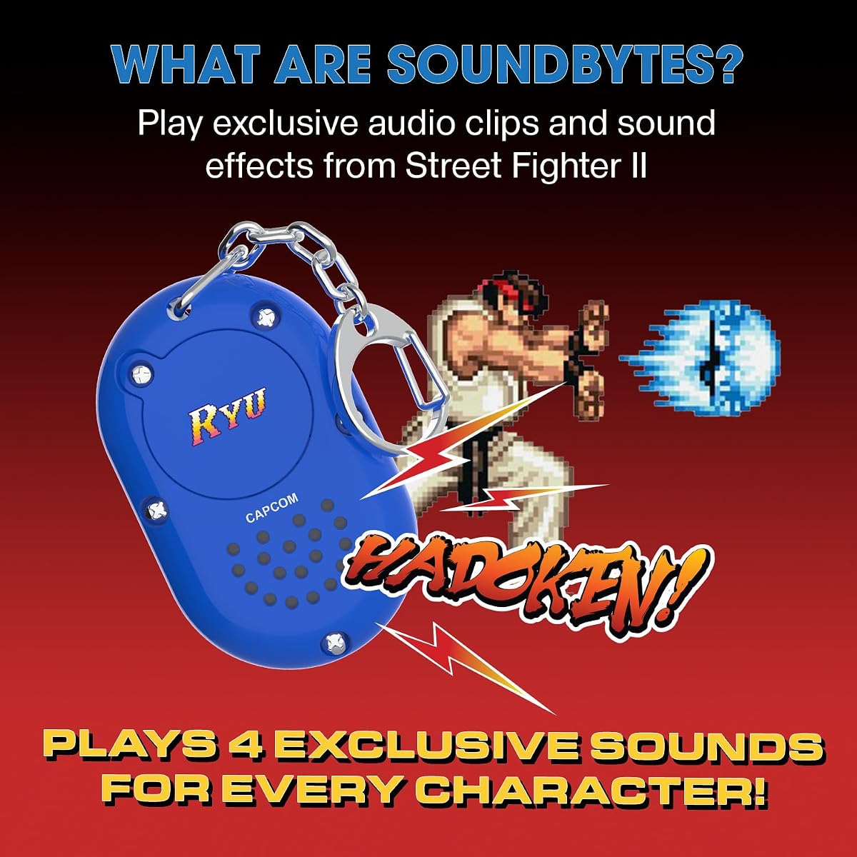 Super Street Fighter II SoundBytes Sound FX Keychain Blind Box | Level Up Labs
