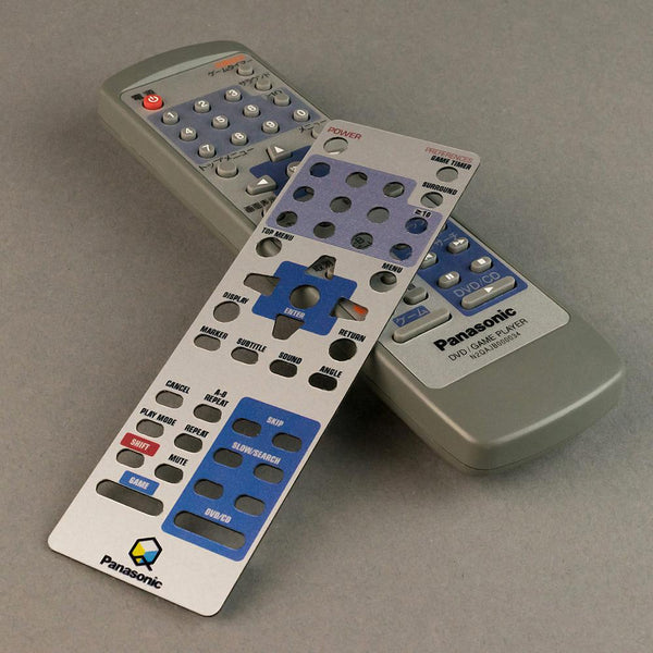English overlay sticker for Panasonic Q media remote [Nintendo GameCube] | Rose Colored