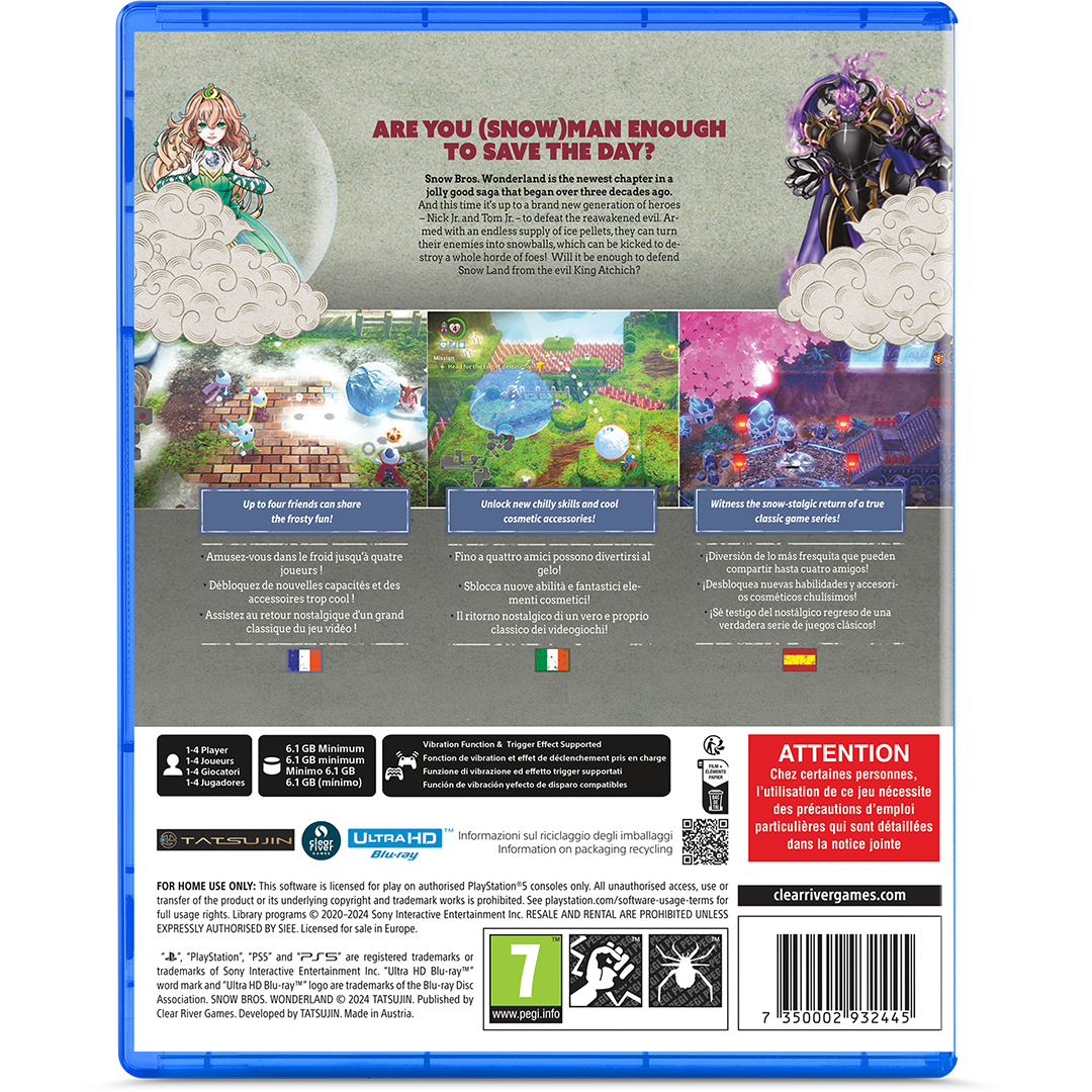 Snow Bros. Wonderland for PlayStation 5 | Clear River
