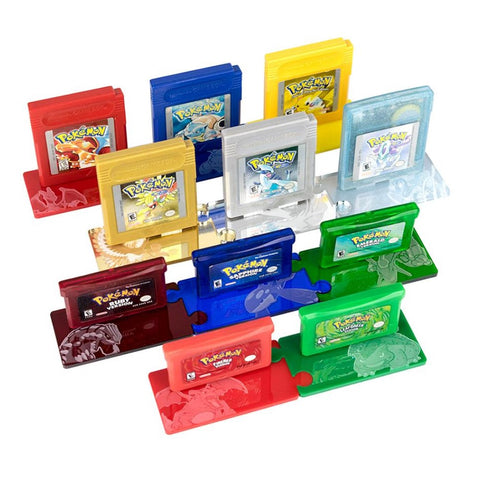 Display stand for Nintendo Game Boy Pokemon game cartridges - All generations Legendary bundle | Rose Colored Gaming