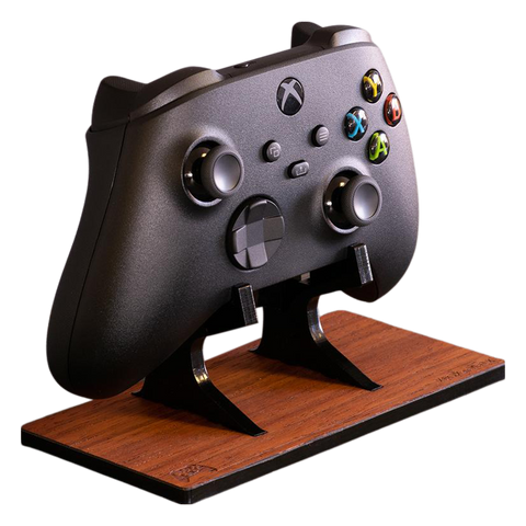 Real Wood Display Stand For Xbox Series X Controller - Walnut | Rose Colored Gaming