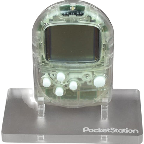 Display stand for Sony PocketStation handheld console - Frosted Clear | Rose Colored Gaming