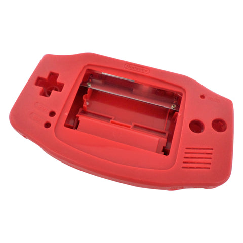Modified housing front & back shell for IPS LCD screen Nintendo Game Boy Advance replacement - Red | Funnyplaying