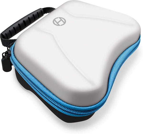 EVA hard shell carrying case for PS5 DualSense controller - White & blue | Hyperkin - 2