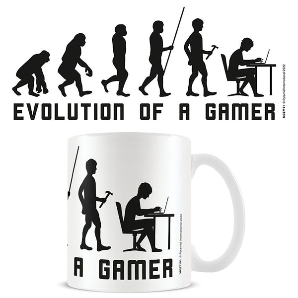 Evolution Of A Gamer slogan official mug 11oz/315ml white ceramic | Pyramid - 1