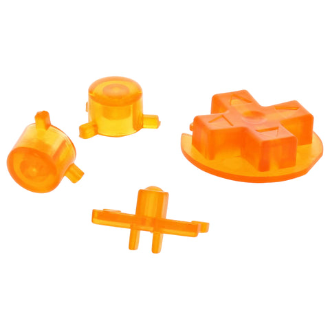 Replacement Button Set For Nintendo Game Boy Pocket - Clear Orange | ZedLabz