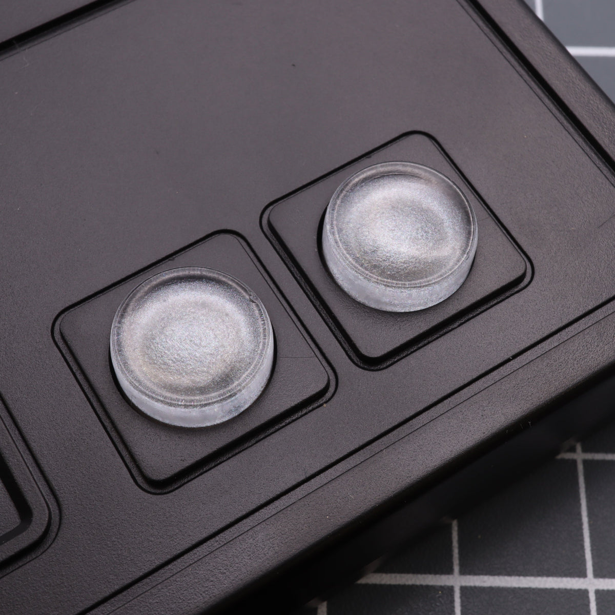 Hand cast custom resin buttons for Nintendo NES controller NES-004 (also fits Game Boy DMG-01) - Metallic Silver | Lab Fifteen Co