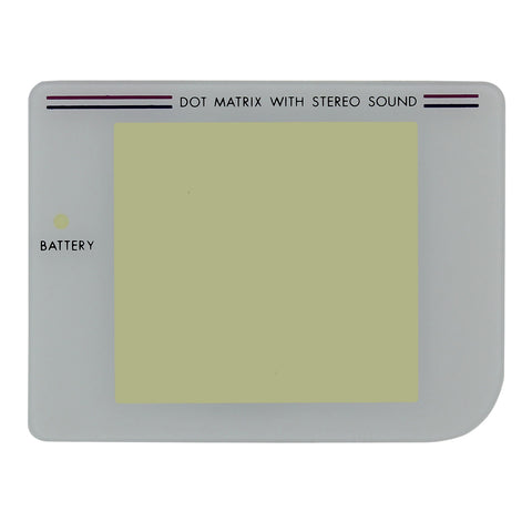 ZedLabz replacement plastic screen lens cover for Nintendo Game Boy original DMG-01 with adhesive - white